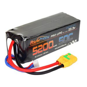 6S 22.2V 5200MAH 50C Soft Case Lipo Battery, w/ XT90 Plug