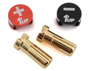 LowPro Bullet Plug Grips w/5mm Bullets (Black/Red)