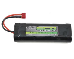 6-Cell NiMH Stick Pack Battery w/T-Style Connector (7.2V/5000mAh)