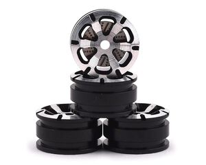 Aluminum 6 Spoke Wheel Set w/Brake Rotor (Silver) (4)