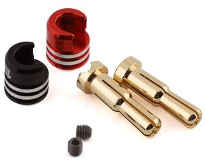 Heatsink Bullet Plug Grips w/4-5mm Bullets (Black/Red)