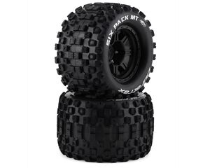 SixPack MT Belt 3.8" Mounted Front/Rear Tires .5 Offset 17mm, Black (2)