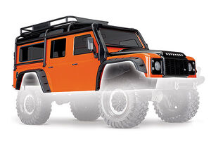 TRX-4 Land Rover Defender Pre-Painted Body w/Exocage (Orange)