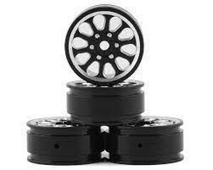 SCX24 Aluminum 1.0" Wheel Set (Black) (4)