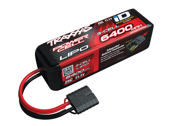 3S "Power Cell" 25C LiPo Battery w/iD Traxxas Connector (11.1V/6400mAh)