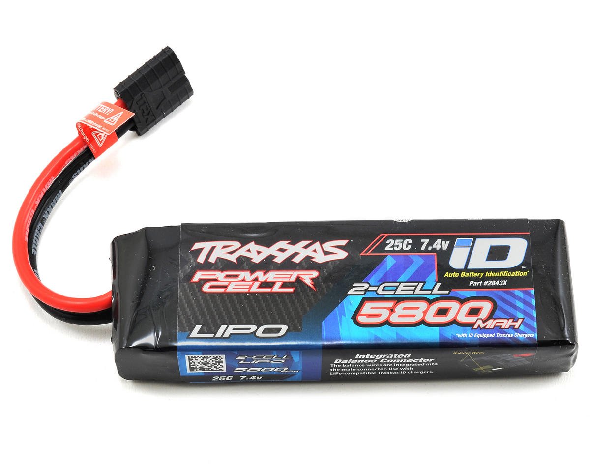 2S "Power Cell" 25C LiPo Battery w/iD Traxxas Connector (7.4V/5800mAh)