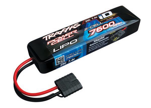 2S "Power Cell" 25C LiPo Battery w/iD Traxxas Connector (7.4V/7600mAh)